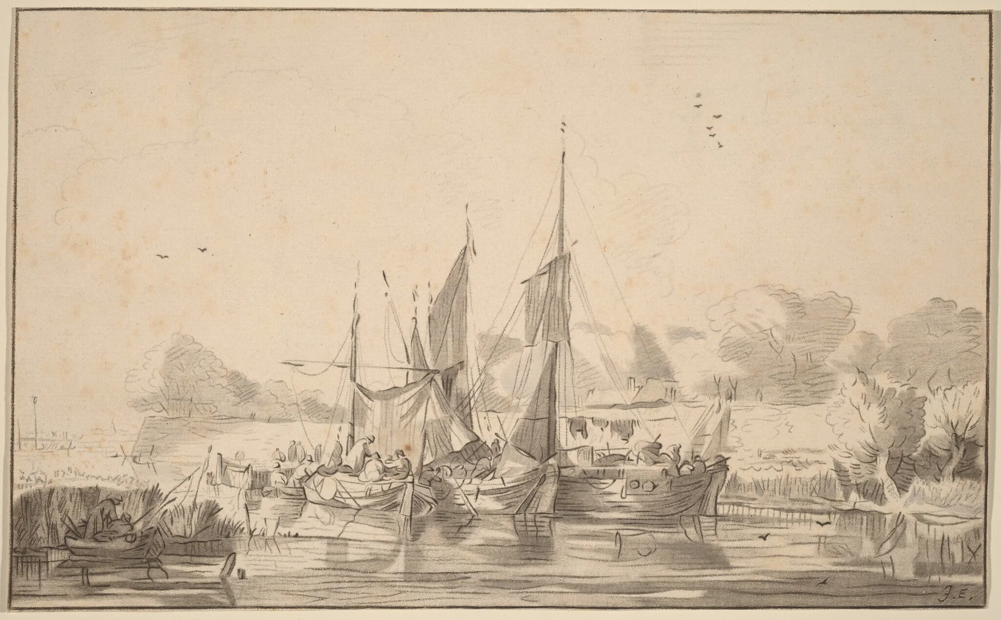 Canal at Utrecht, detail