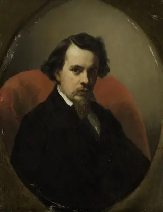 Portrait of Charles Henri Joseph Leicker, Painter, by Nicolaas Pieneman, oil, 1853