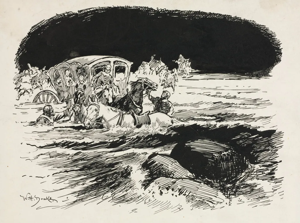Tail Piece for Chapter LIII from "Lorna Doone", by William Henry Drake, 1889