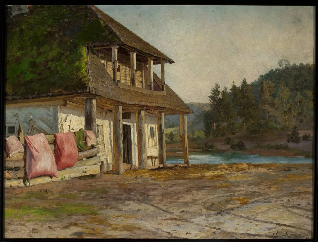 Wooden house, by Maria Klass-Kazanowska, oil, 1899