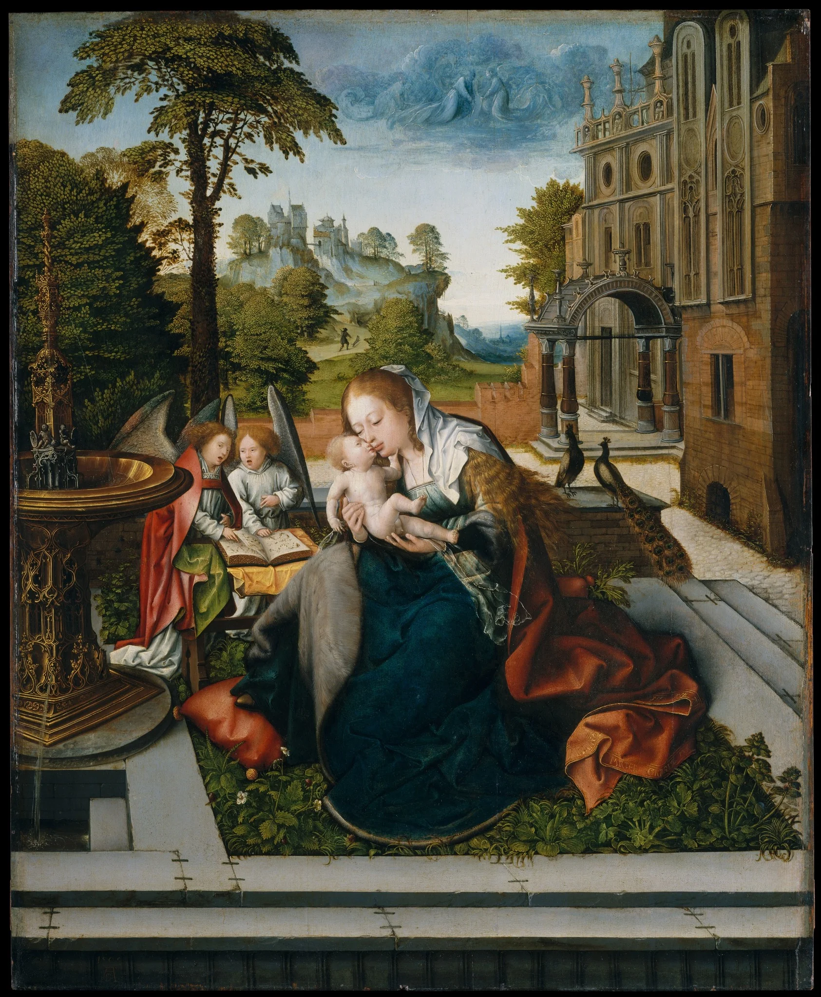 Virgin and Child with Angels, detail