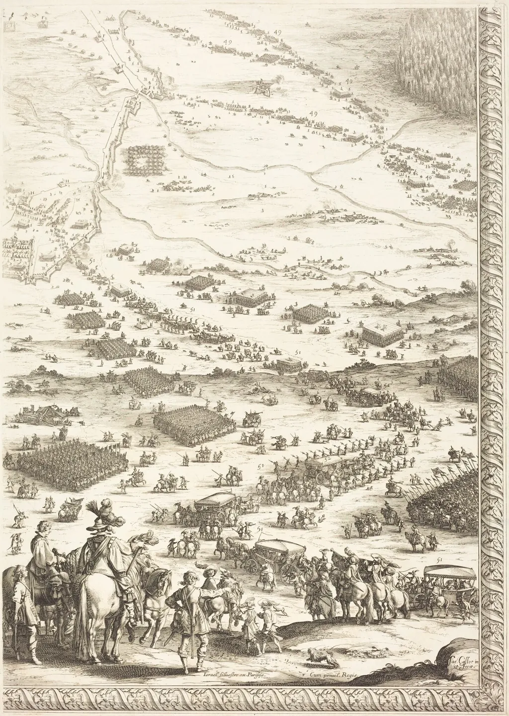 The Siege of Breda [plate 6 of 6], by Jacques Callot, ink, 1628