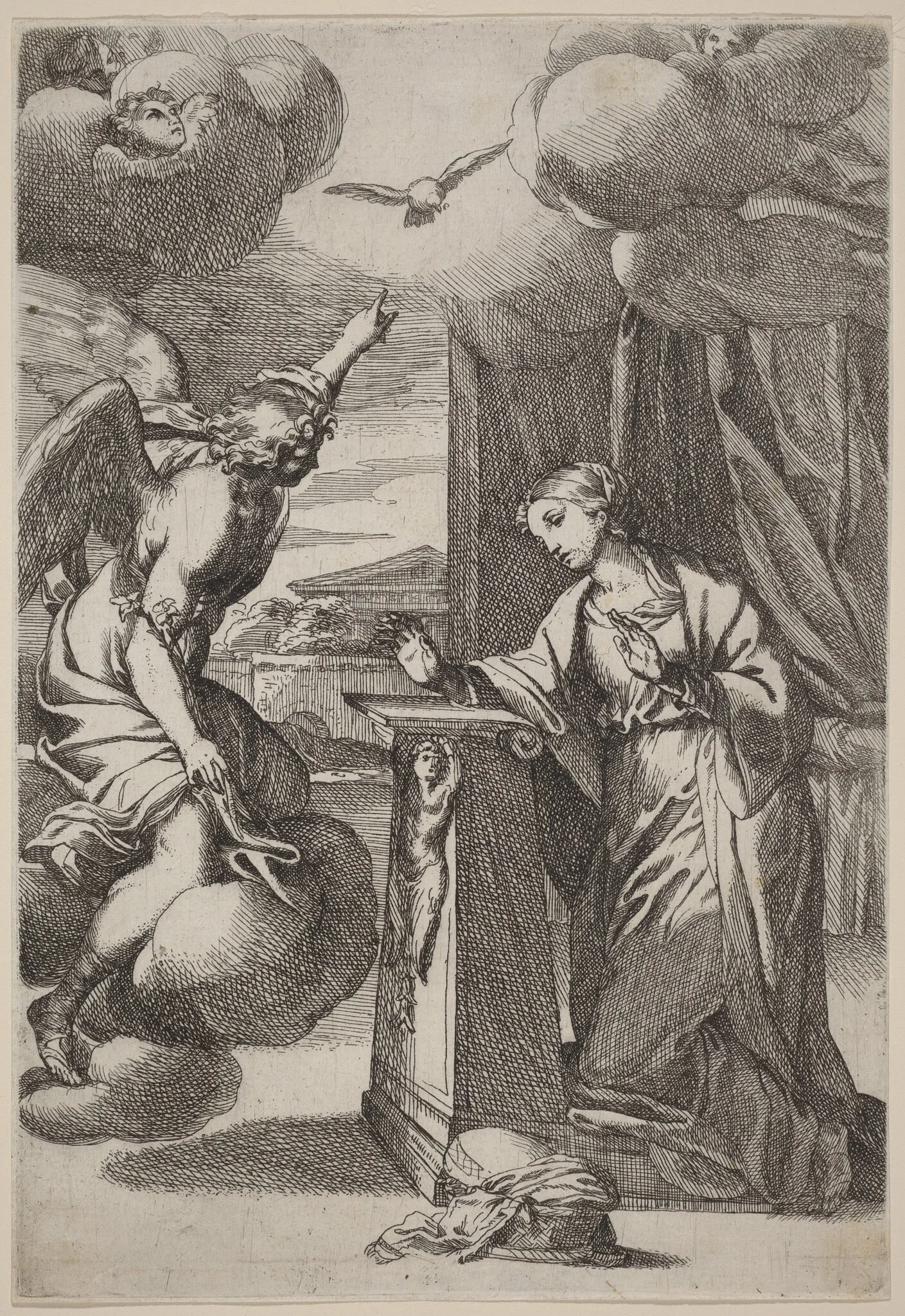 The Annunciation, detail