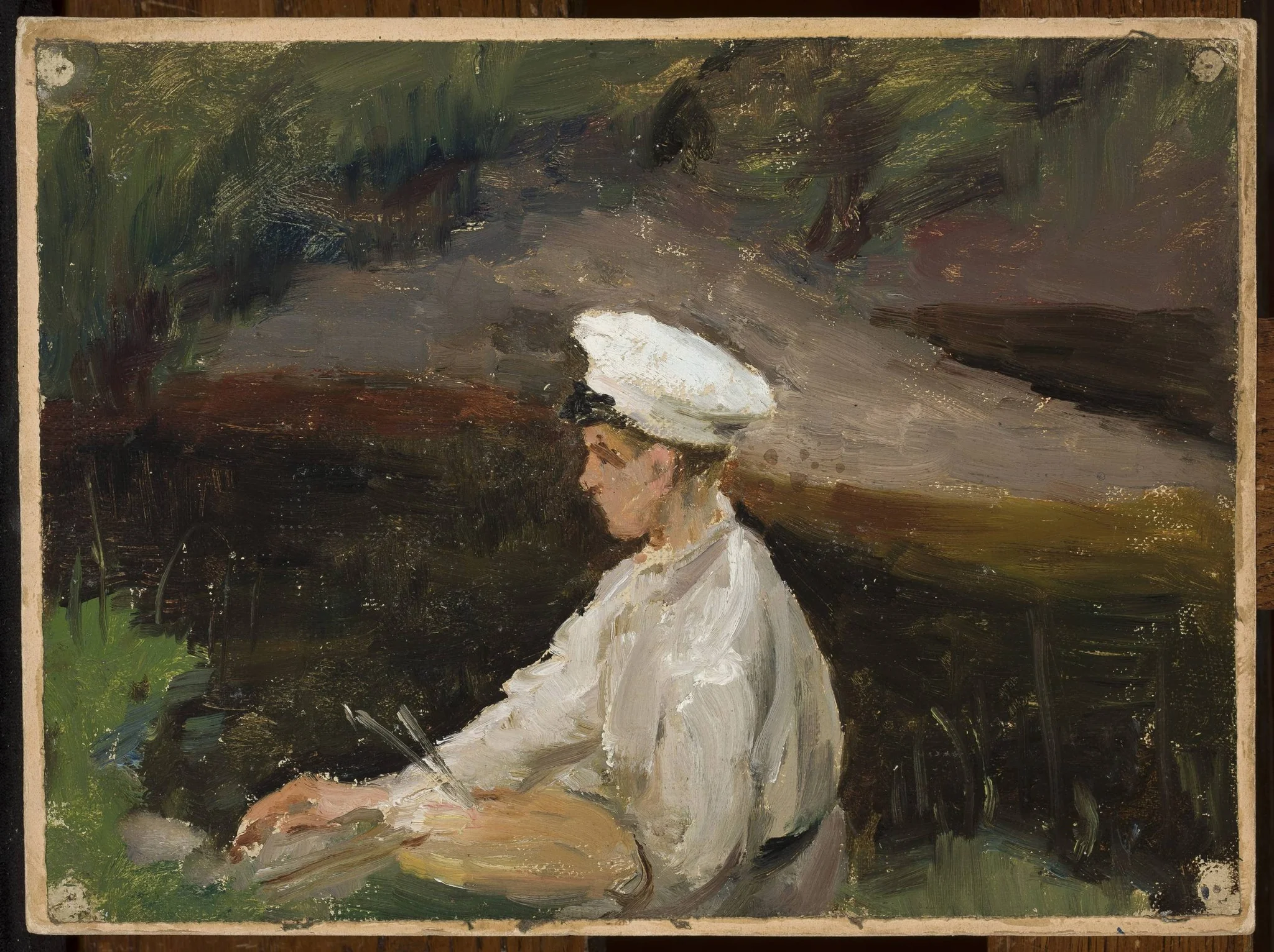 Portrait o f Alexander Rubtsov, detail