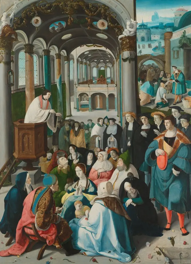 The Calling of Saint Anthony, by Aertgen van Leyden, oil, 1530