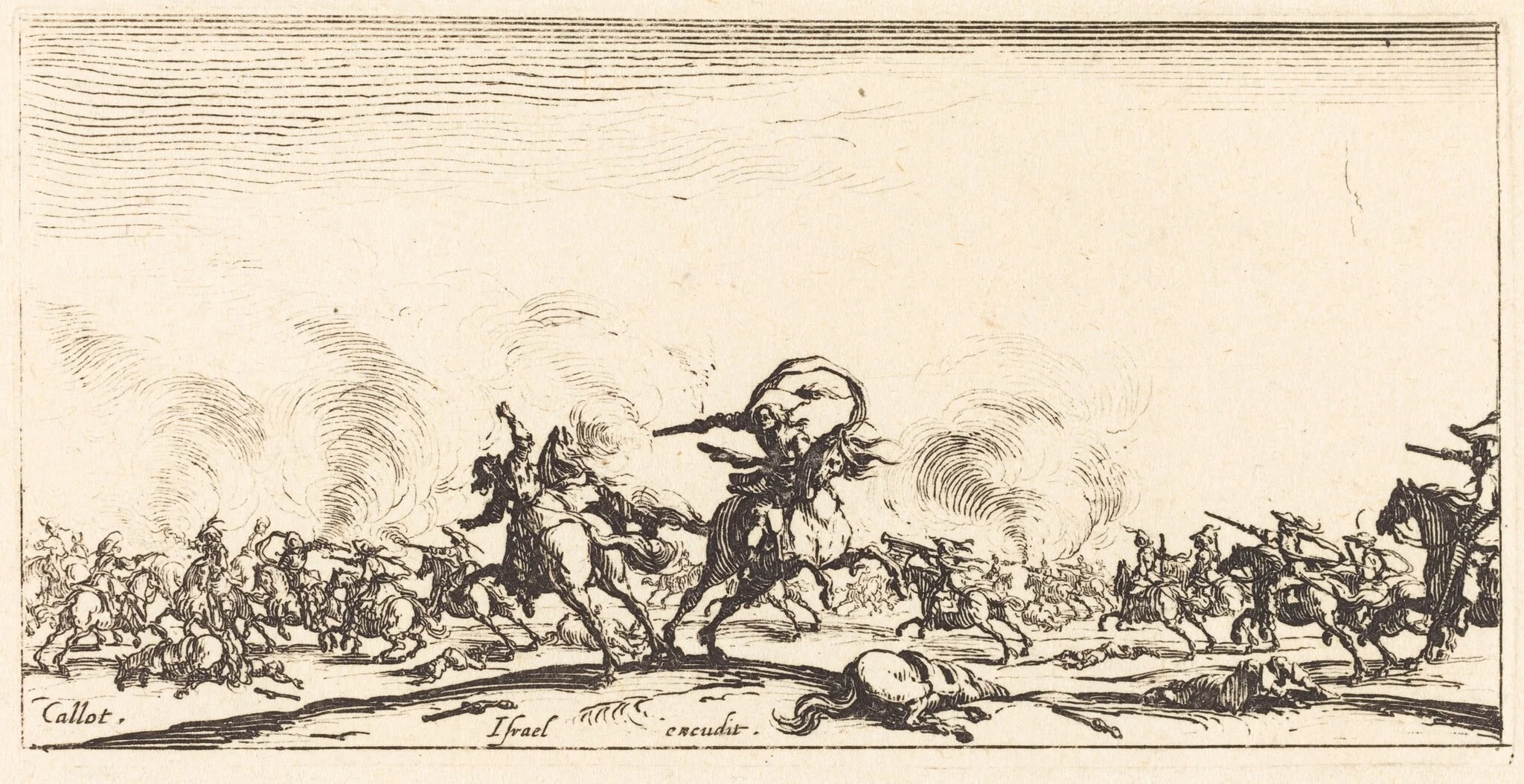 The Cavalry Combat with Pistols, detail