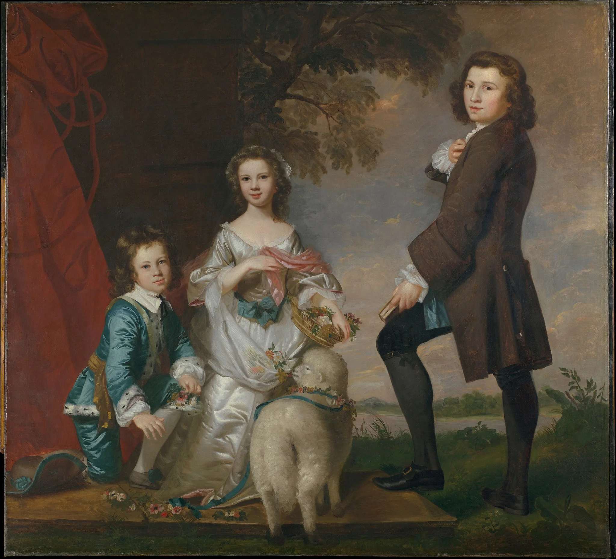 Thomas (1740–1825) and Martha Neate (1741–after 1795) with His Tutor, Thomas Needham, detail