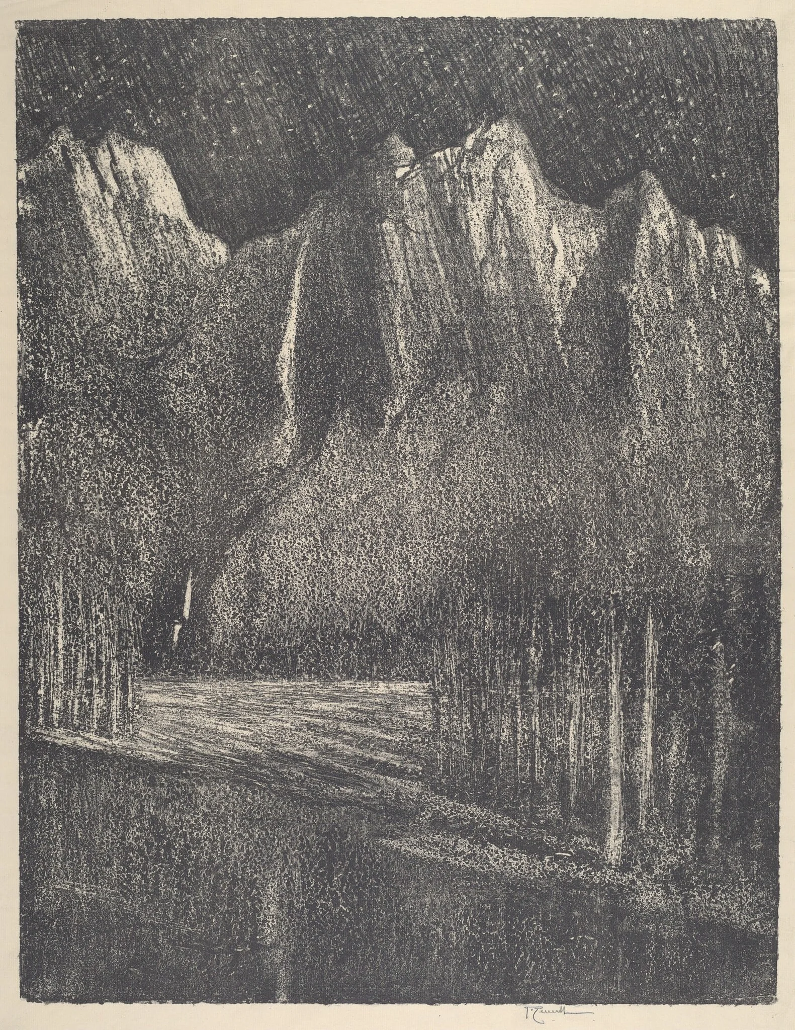 Night in the Yosemite, detail