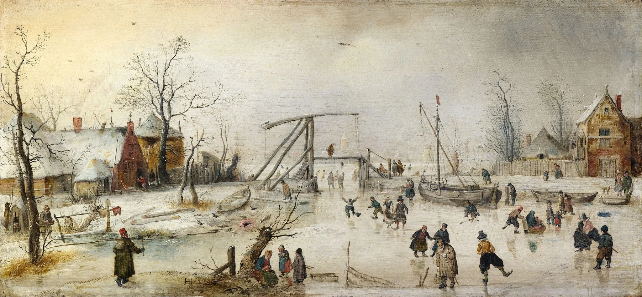 Scene on the Ice, detail