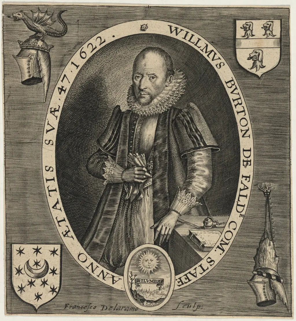 Willmus Burton de Falde (William Burton de Falde), by Francis Delaram, ink, 1622