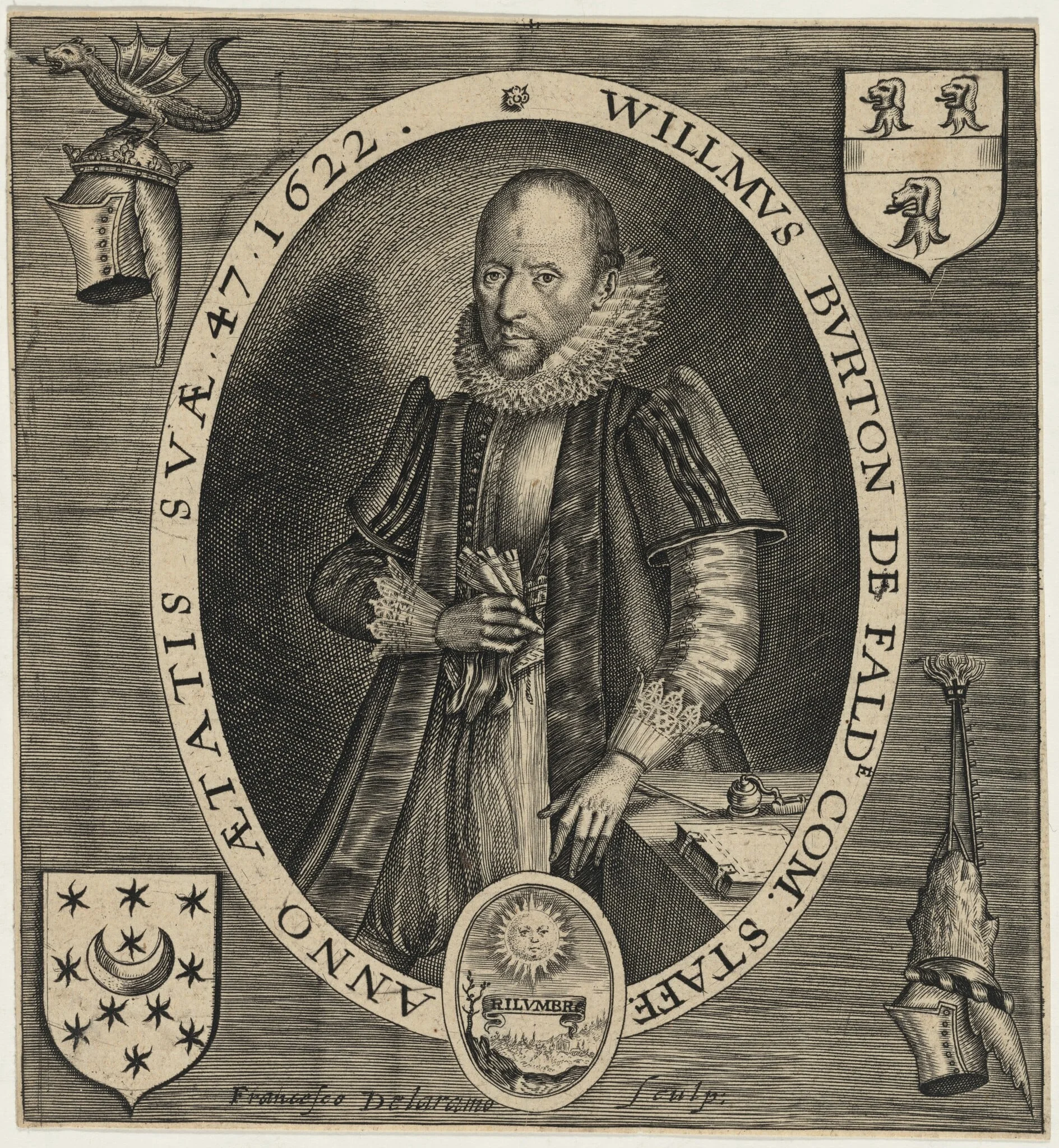 Willmus Burton de Falde (William Burton de Falde), detail