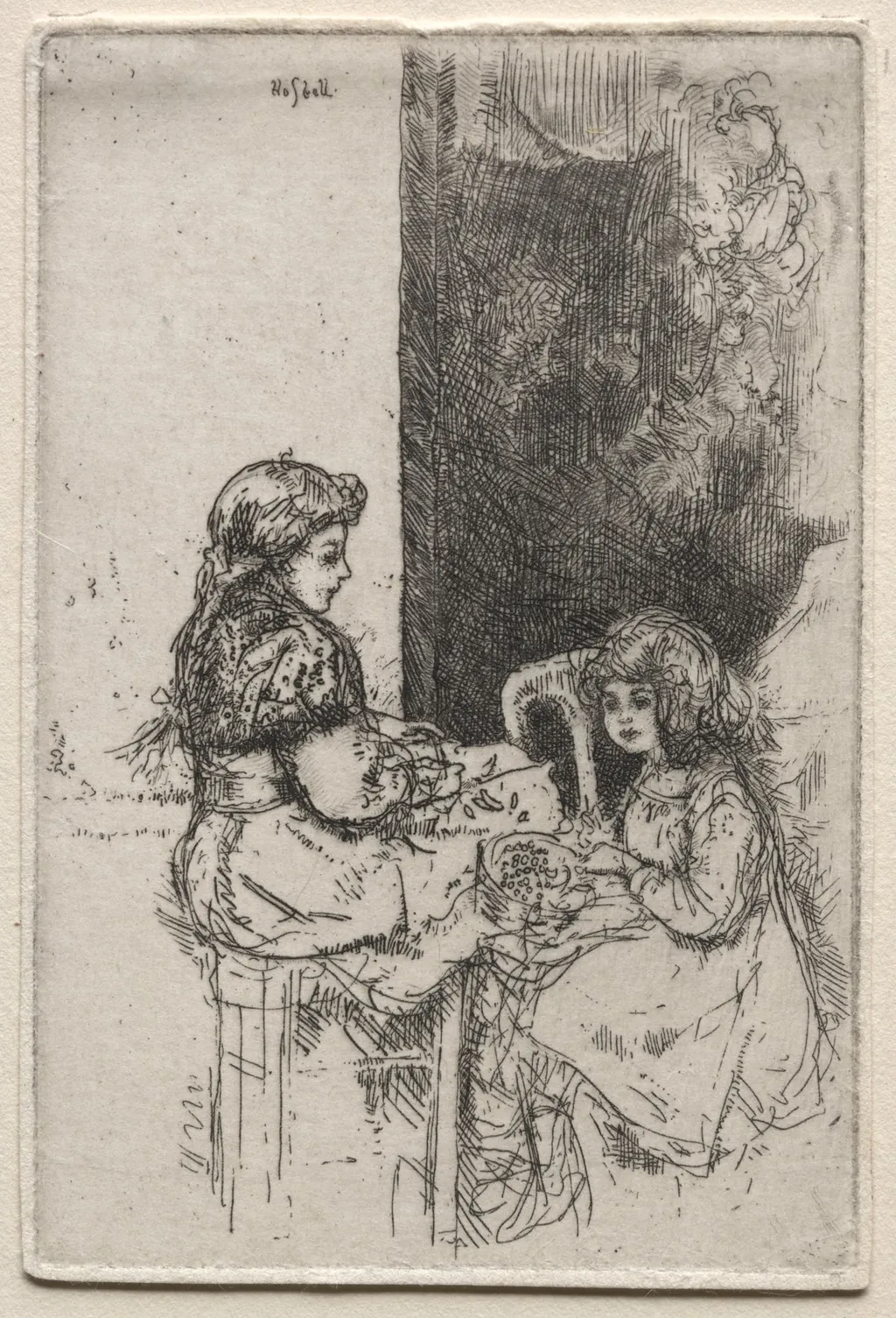 Paris:  Shelling Peas, by Ernest Haskell, 1910