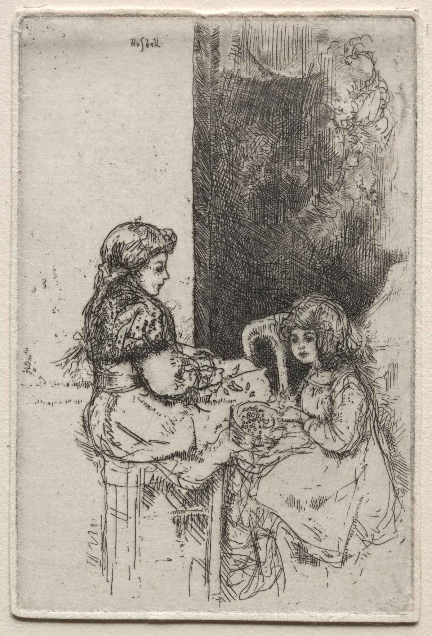 Paris: Shelling Peas, detail