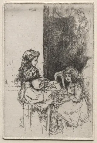 Paris:  Shelling Peas, by Ernest Haskell, 1910