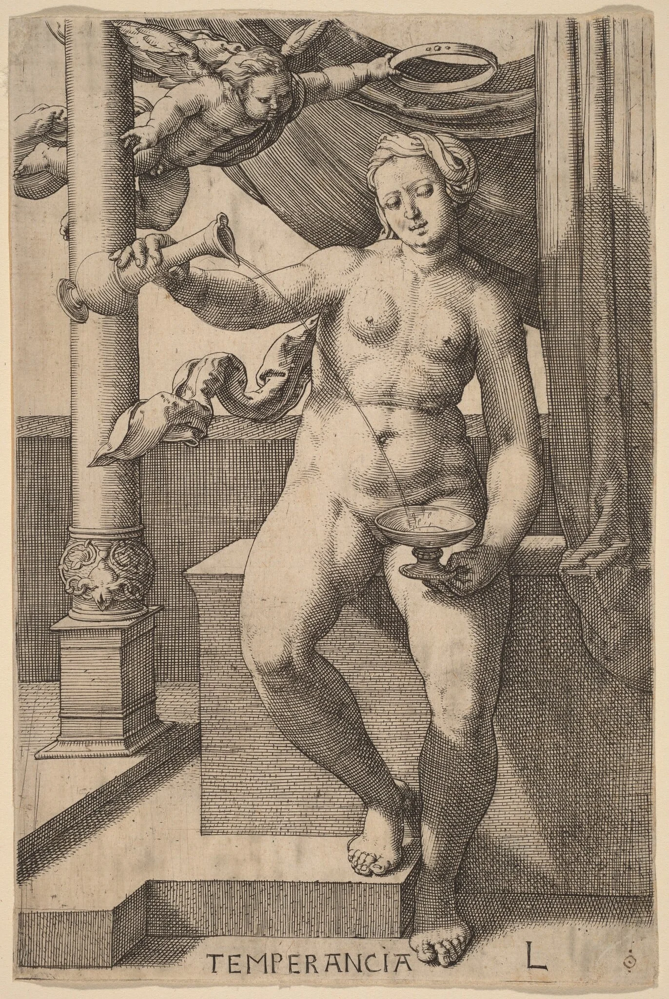 Temperancia (Temperance), detail