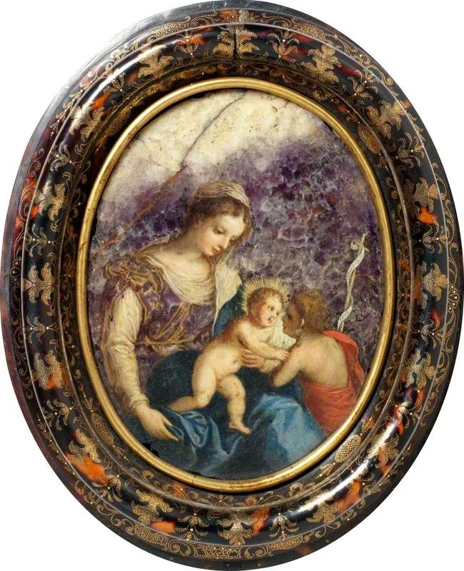 Virgin and Child with Saint John, detail
