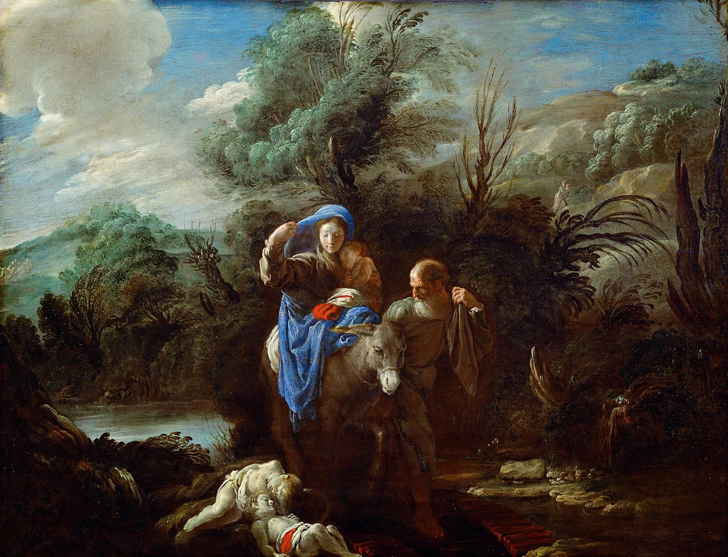 Flight into Egypt, detail
