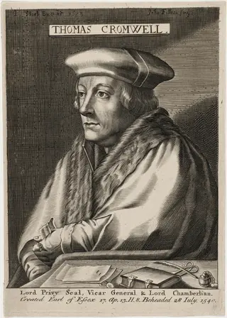 Thomas Cromwell, Earl of Essex, by John Fillian, ink, 1653