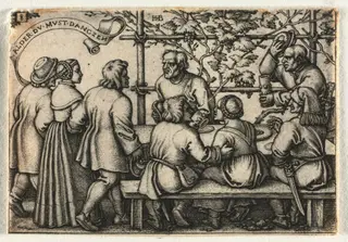 The Peasant Wedding or the Twelve Months:  No. 8, by Sebald Beham, 1546