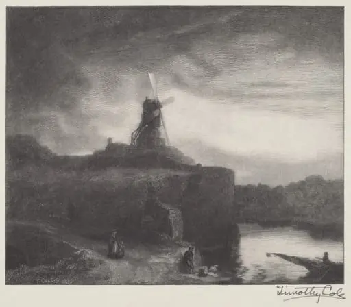 The Mill, by Timothy Cole, ink, 1920