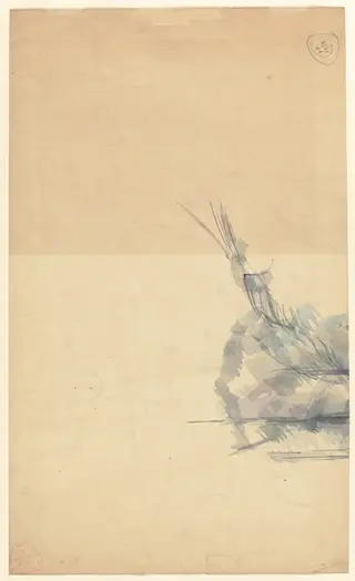 Study of a Rock [verso], by Paul Cézanne, watercolor, 1895