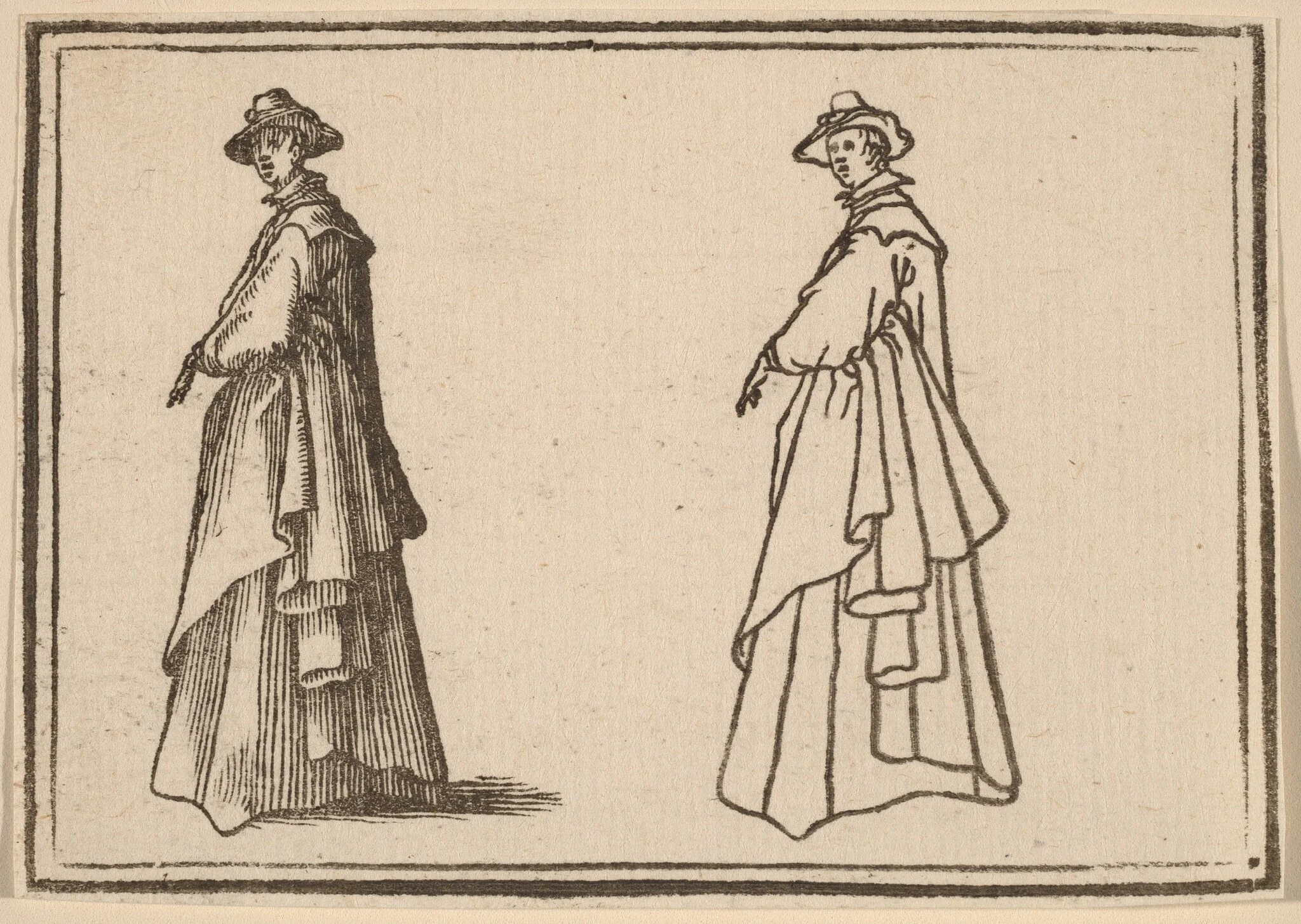 Standing Woman in a Great Coat, detail