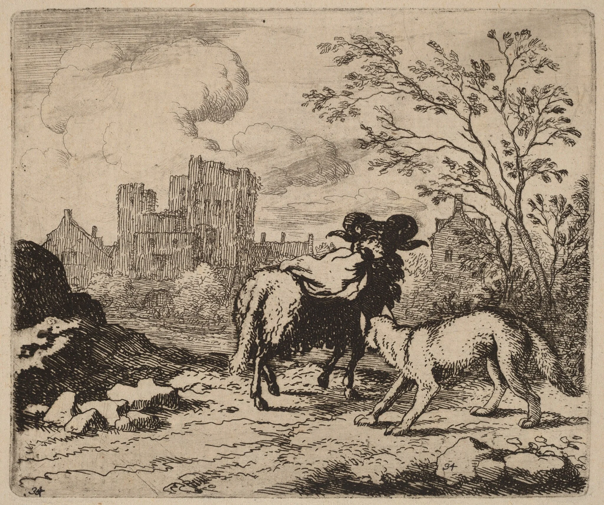 Reynard Asks the Ram to Deliver a Document, detail