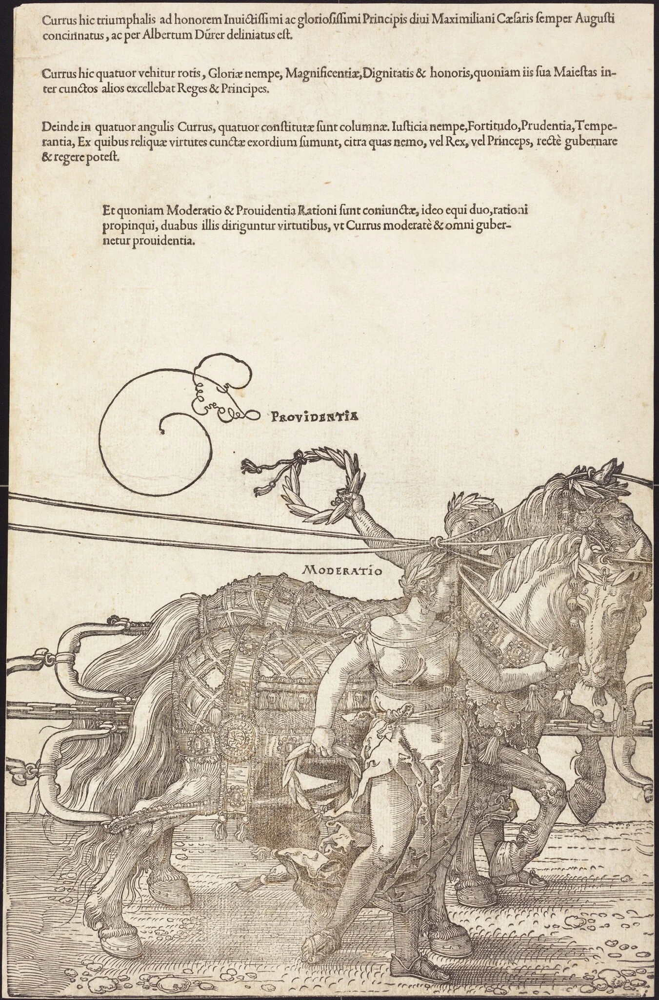 The Triumphal Chariot of Maximilian I (The Great Triumphal Car) [plate 3 of 8], detail