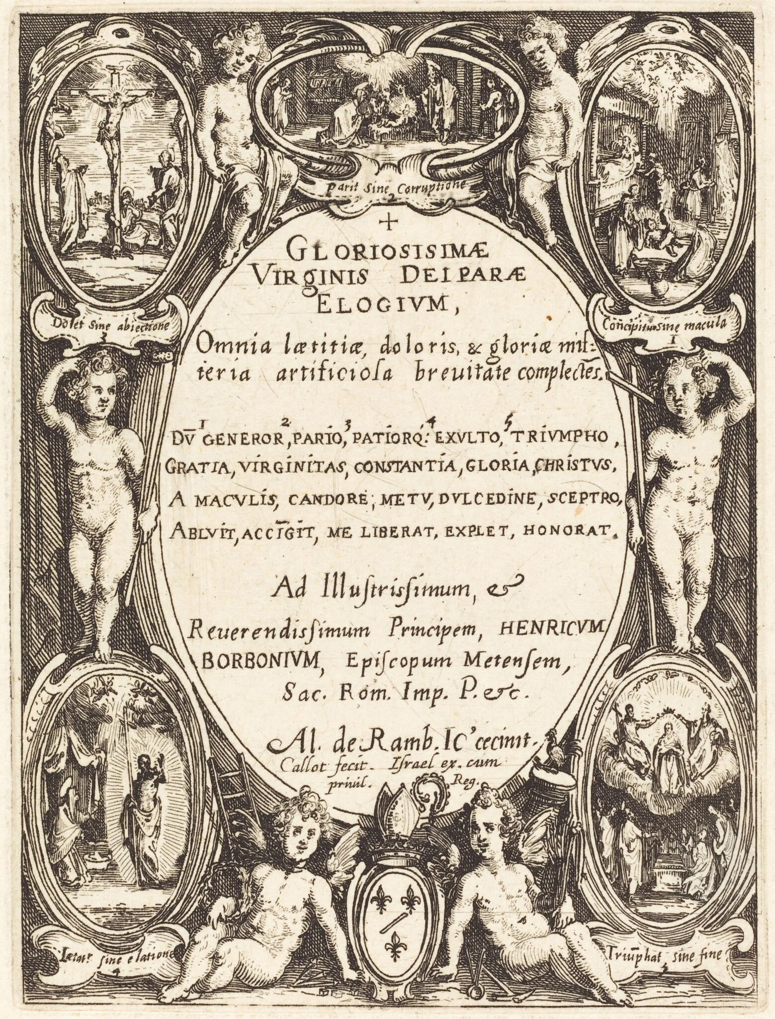 Frontispiece for "Gloriosissimae", detail