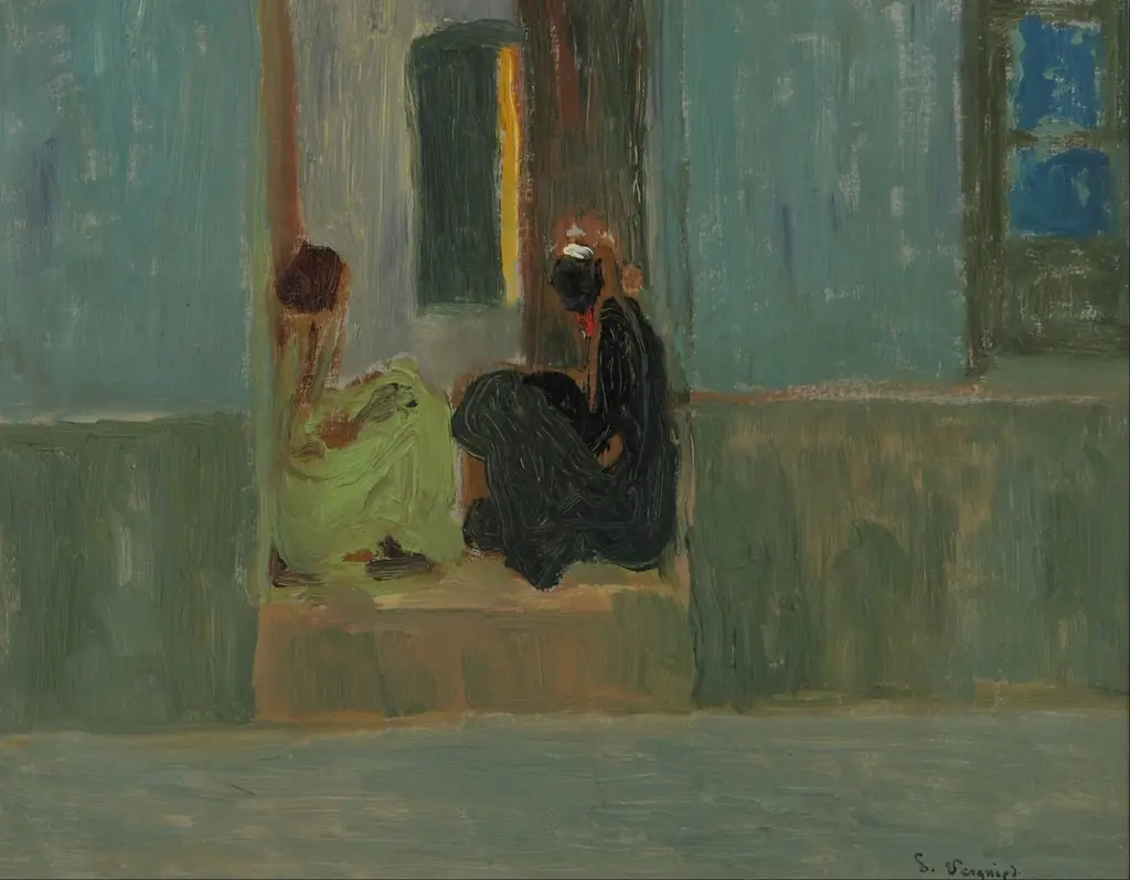 Negras en la puerta o Negras en zaguán, by Pedro Figari, unspecified, 1500