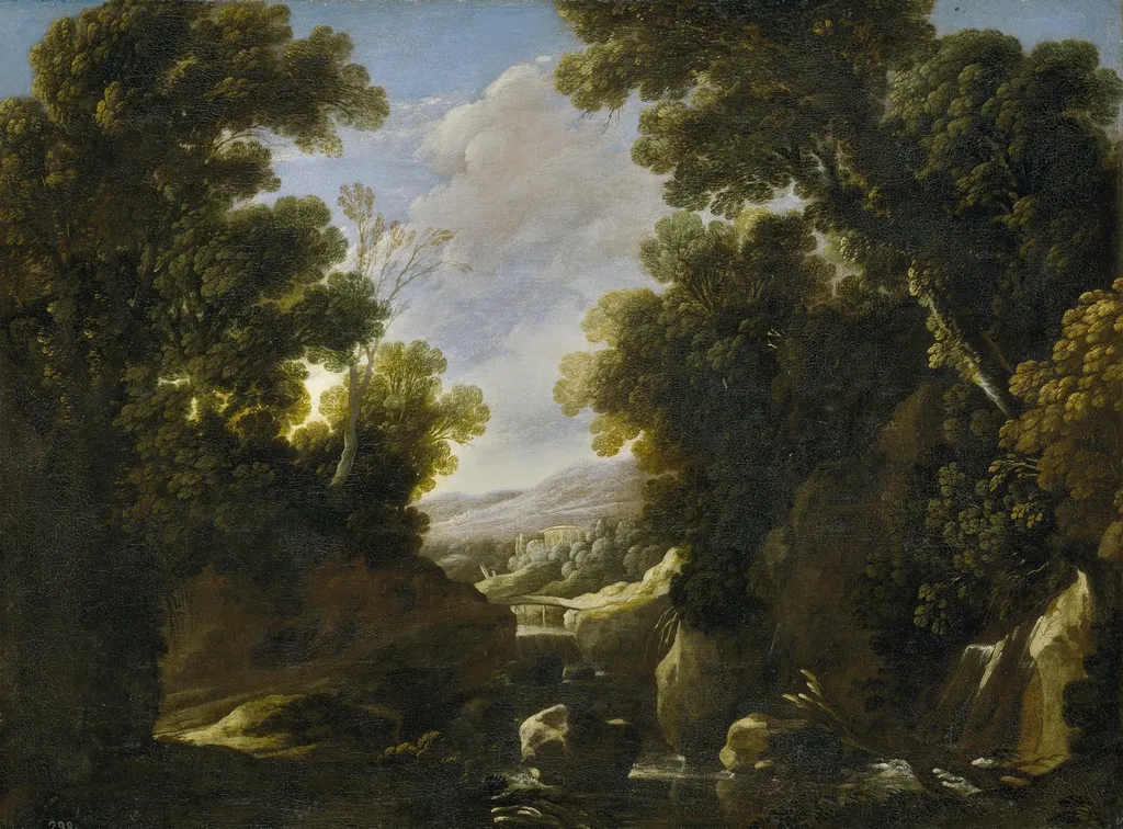 Paisaje frondoso, by Francisco Collantes, oil, 1601