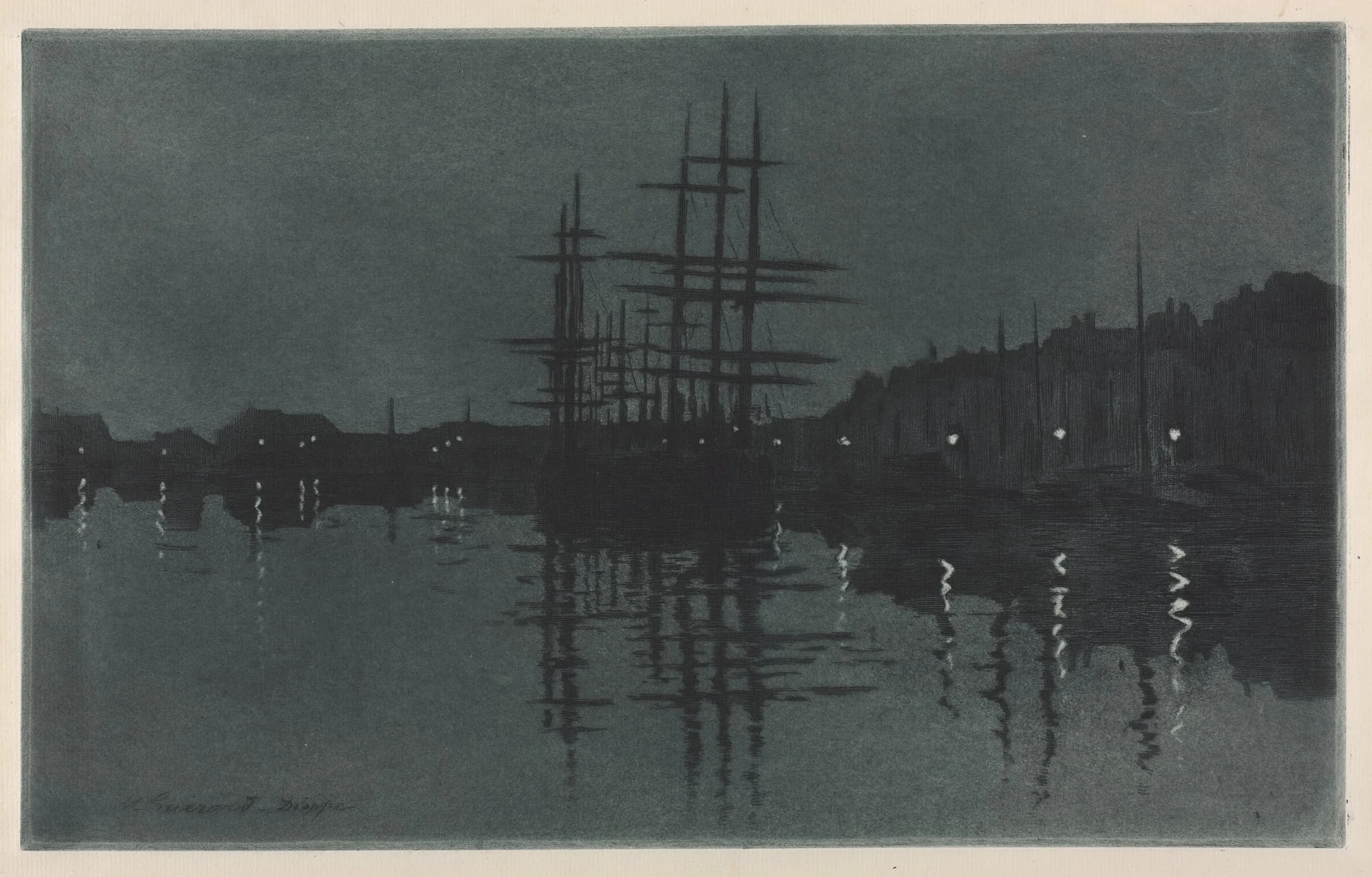 Effect of Moon at Dieppe, detail