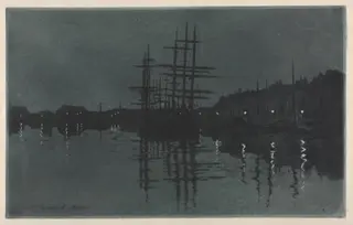 Effect of Moon at Dieppe, by Henri-Charles Guérard, 1885