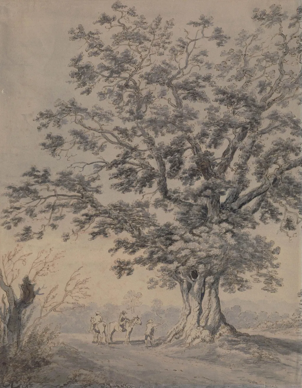 Lady Oak, near Cressidge,, by Farington, watercolor, 1789
