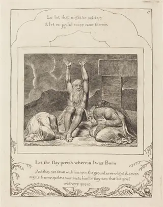 Job's Despair, by William Blake, ink, 1825