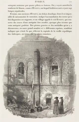 Eglise de Saint-Taurin, Evreux, by Richard Parkes Bonington, ink, 1824