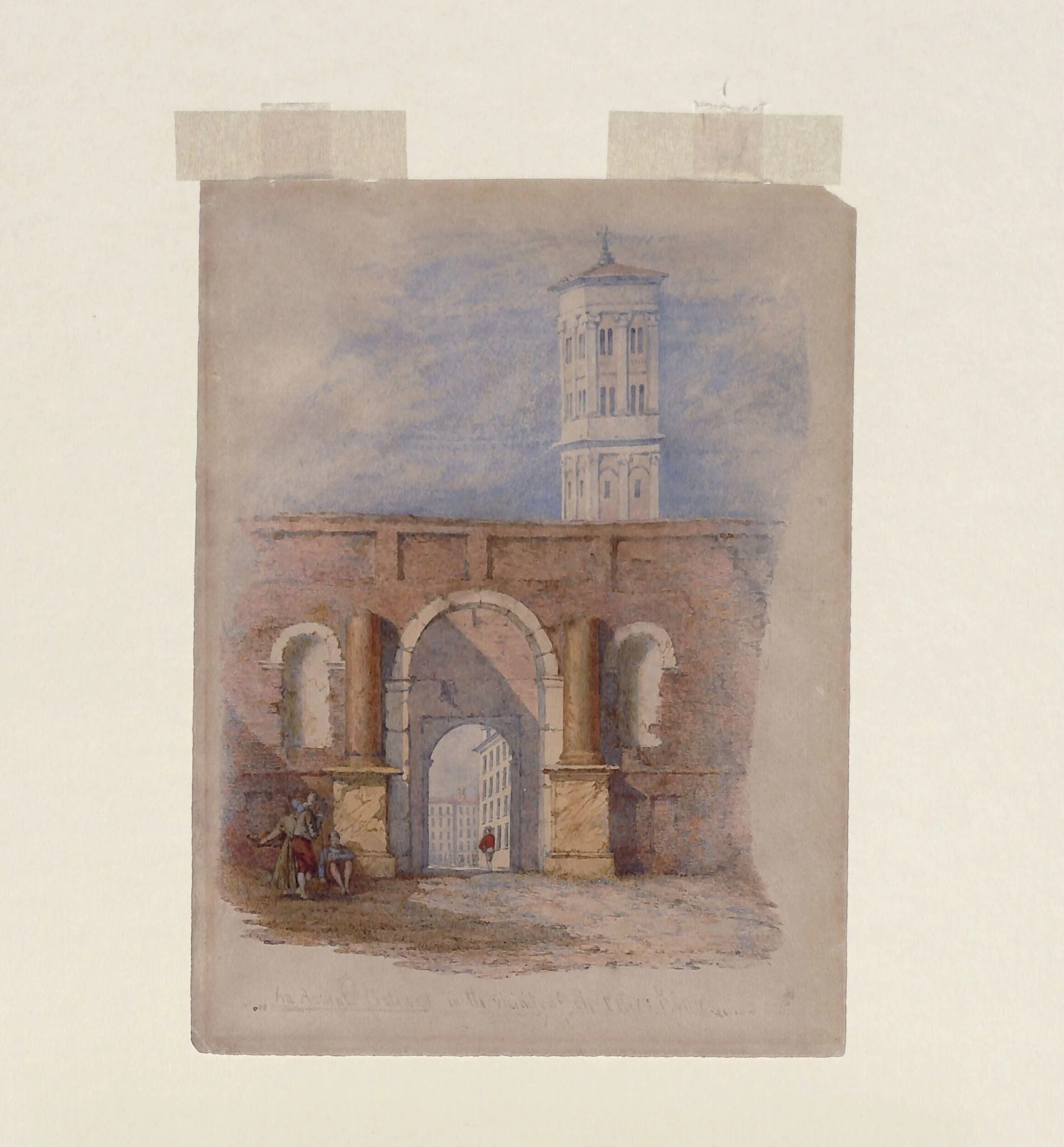 An Ancient Gateway in the Vicinity of St. Peter's, Rome, detail