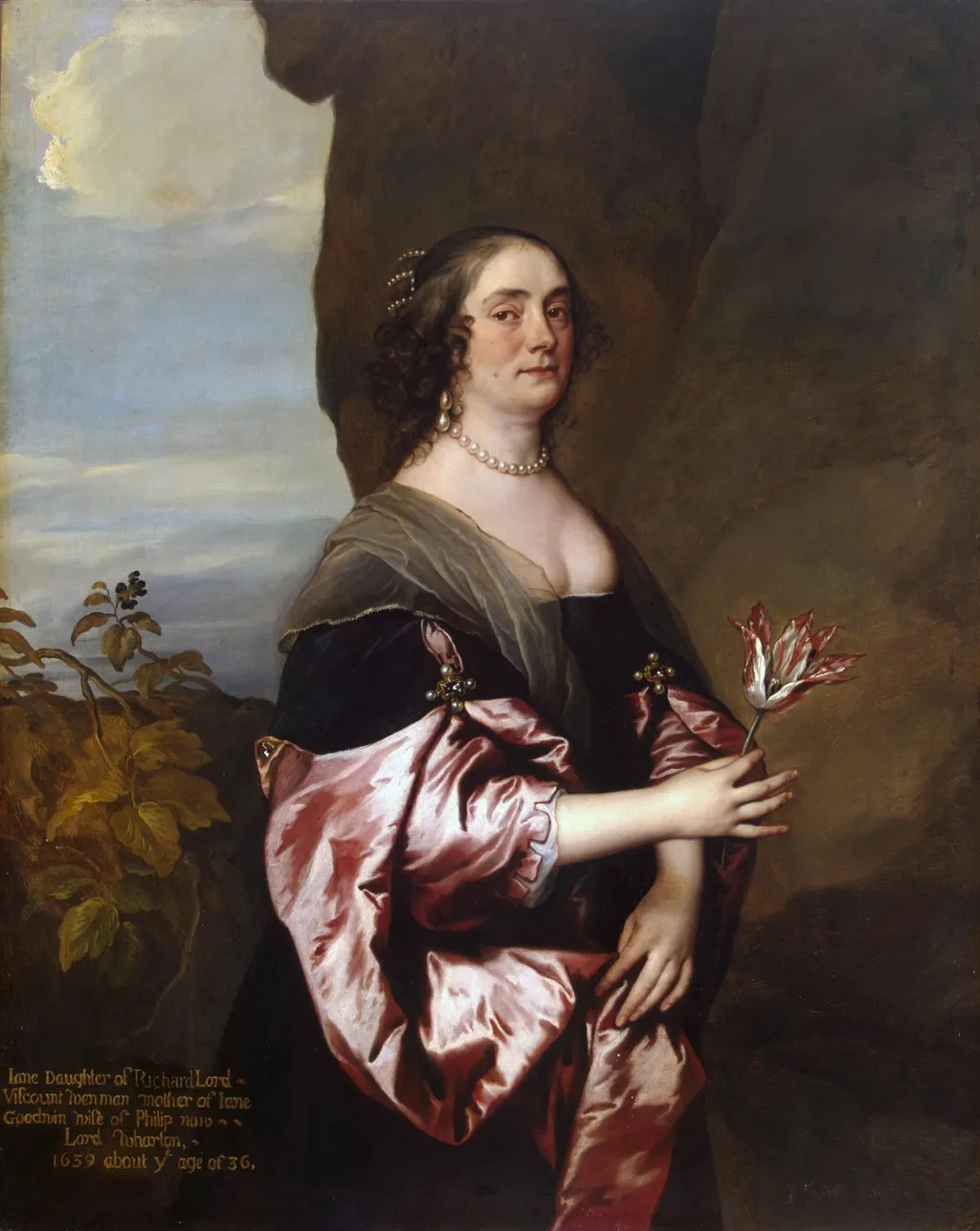 Portrait of Lady Jane Goodwin, by Anthony van Dyck, oil, 1639