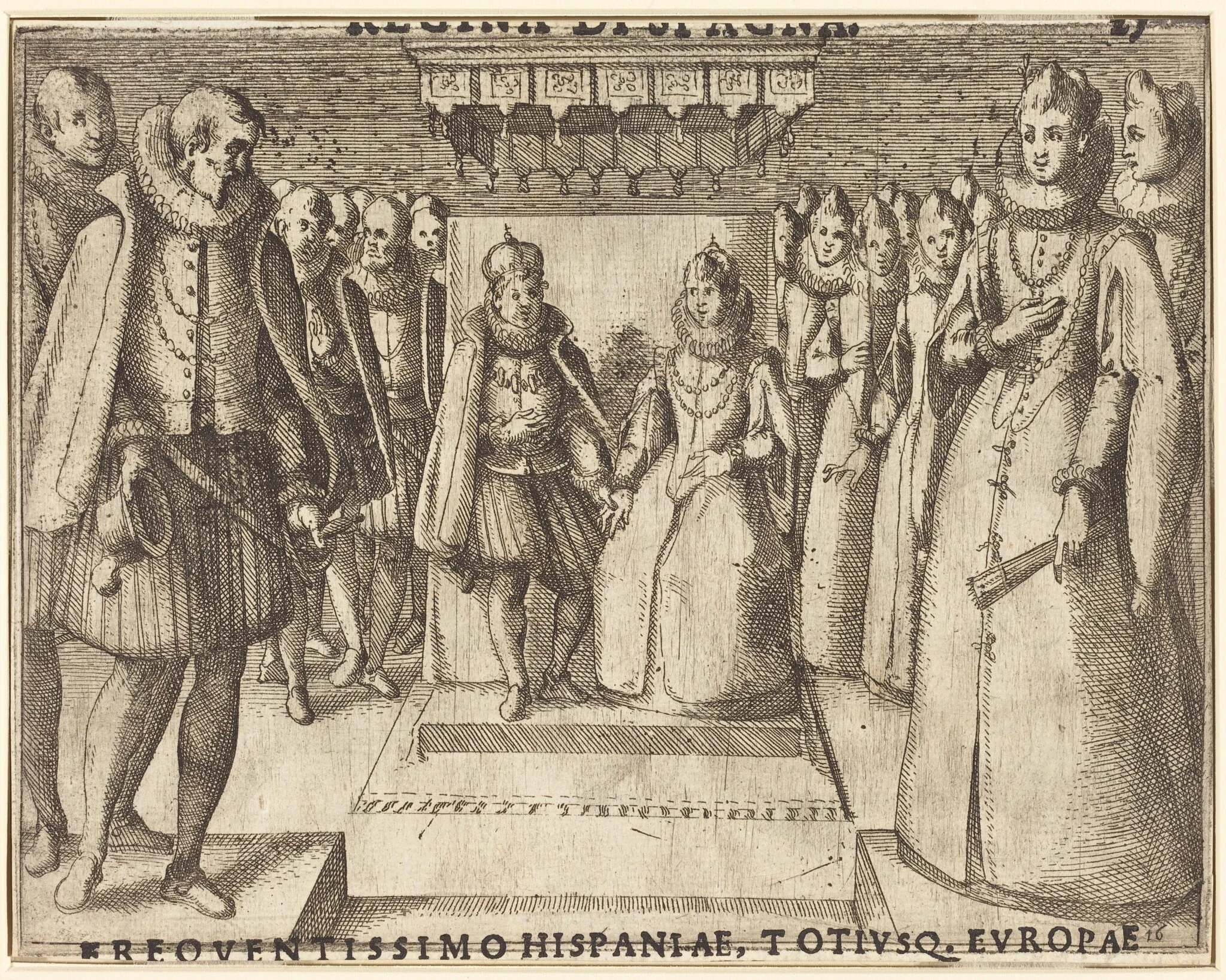 Meeting of Margaret of Austria and Philip III [recto], detail