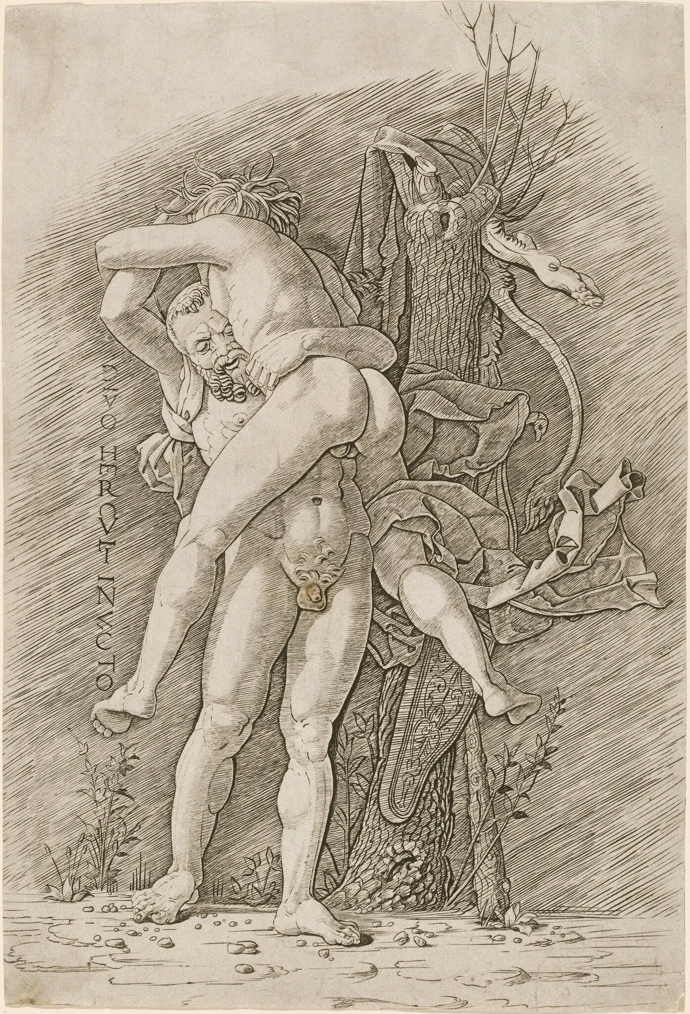 Hercules and Antaeus, detail