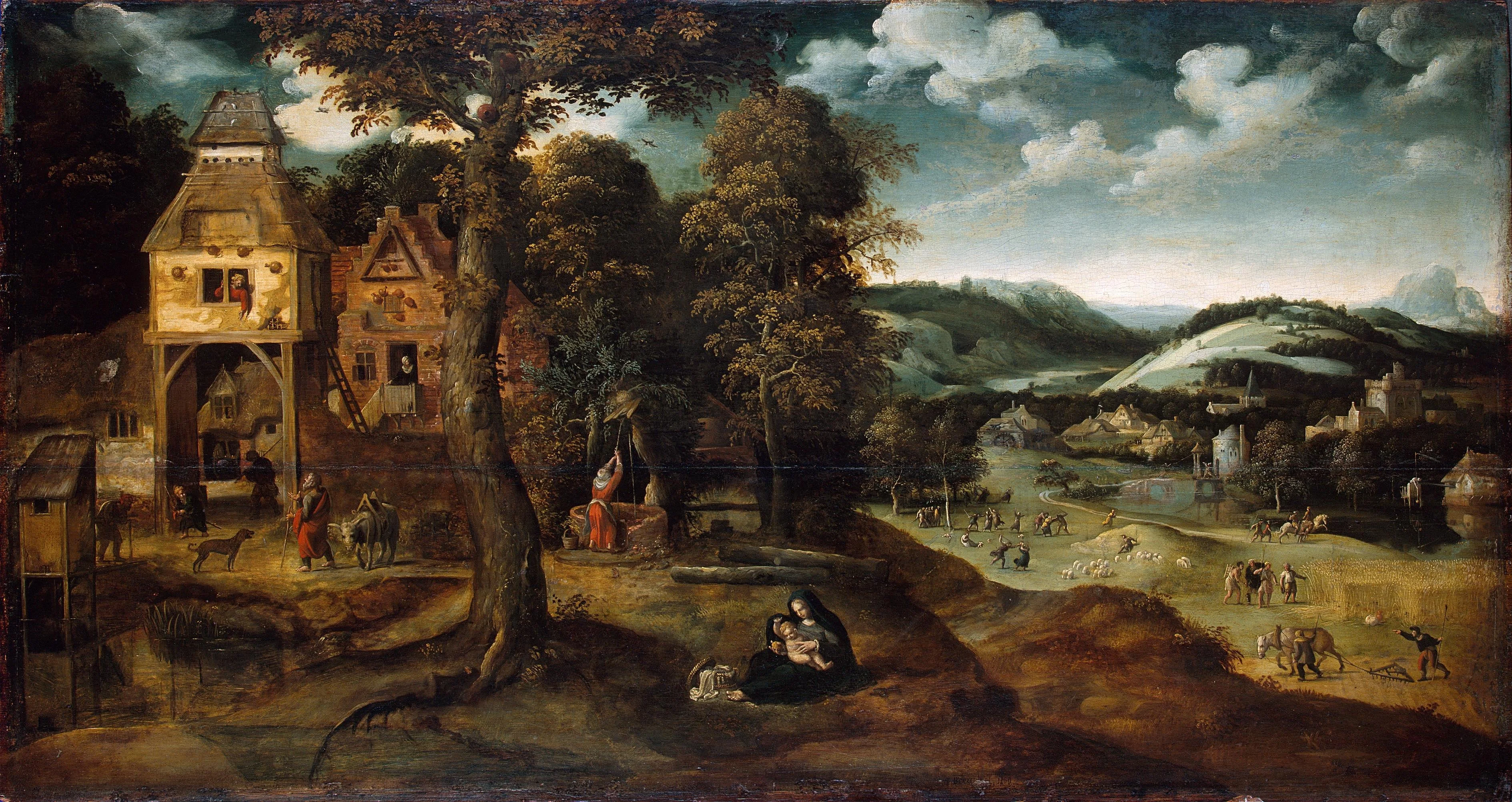 Landscape with the Rest on the Flight into Egypt, detail