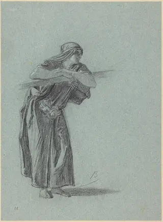 The Woman in the “Song of Songs”, by Alexandre Bida, chalk, 1886