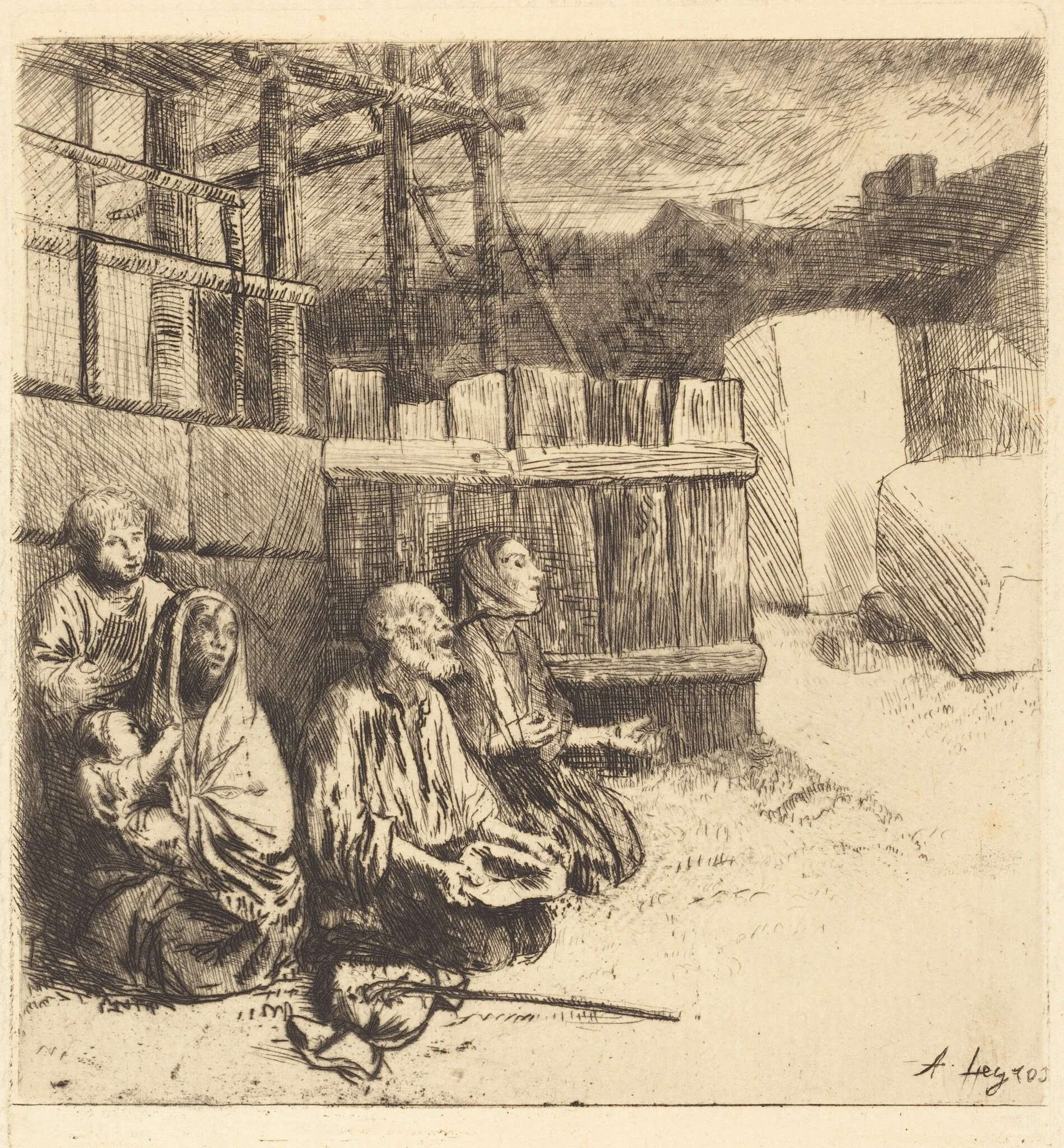 English Beggars (Les mendiants anglais), detail