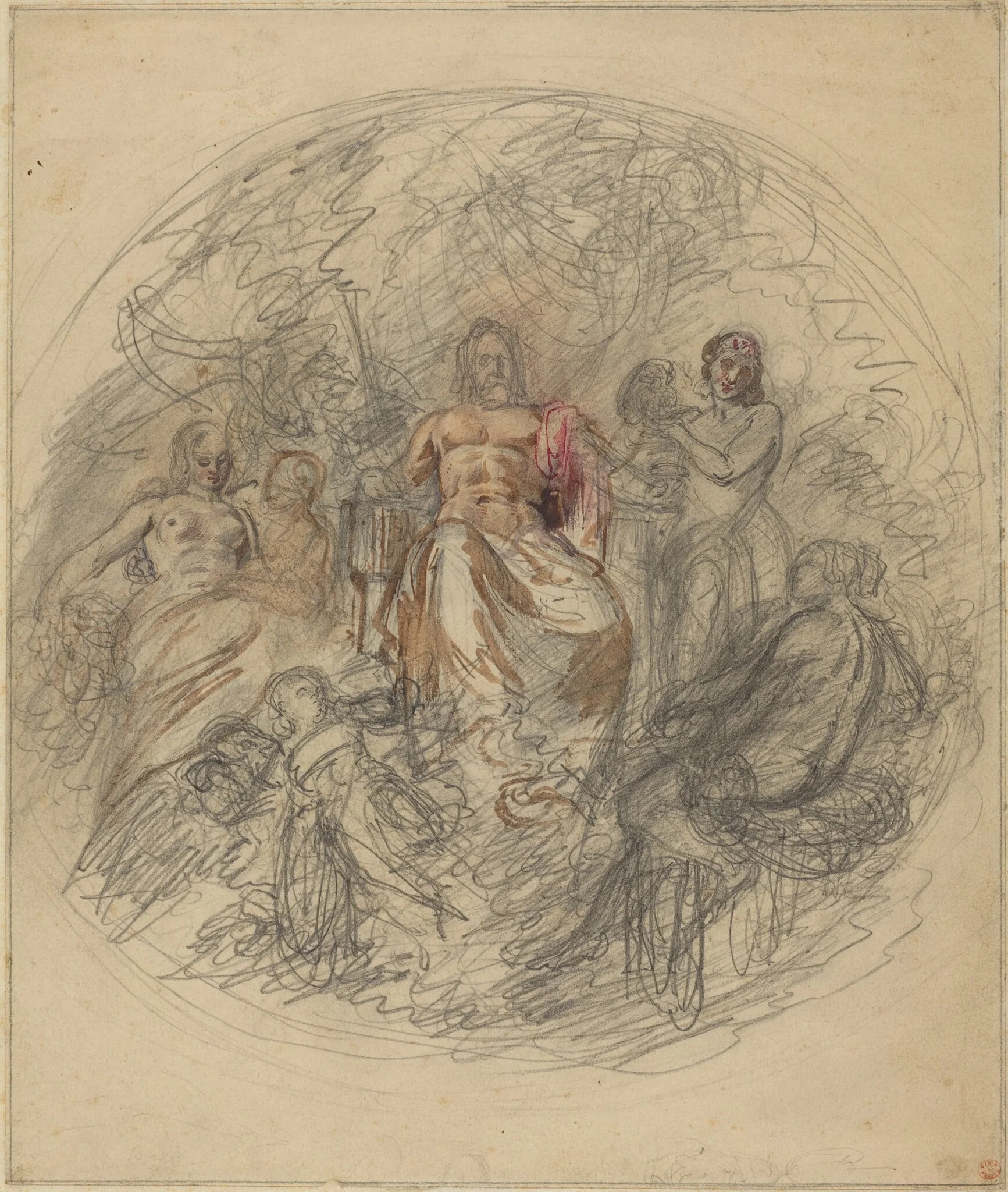 Study of Jove and Three Goddesses, detail