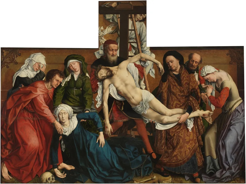 The Descent from the Cross, by Michiel Coxie, oil, 1501
