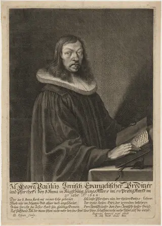 Georg Paul Jenisch, by Bartholomaus Kilian, ink, 1684