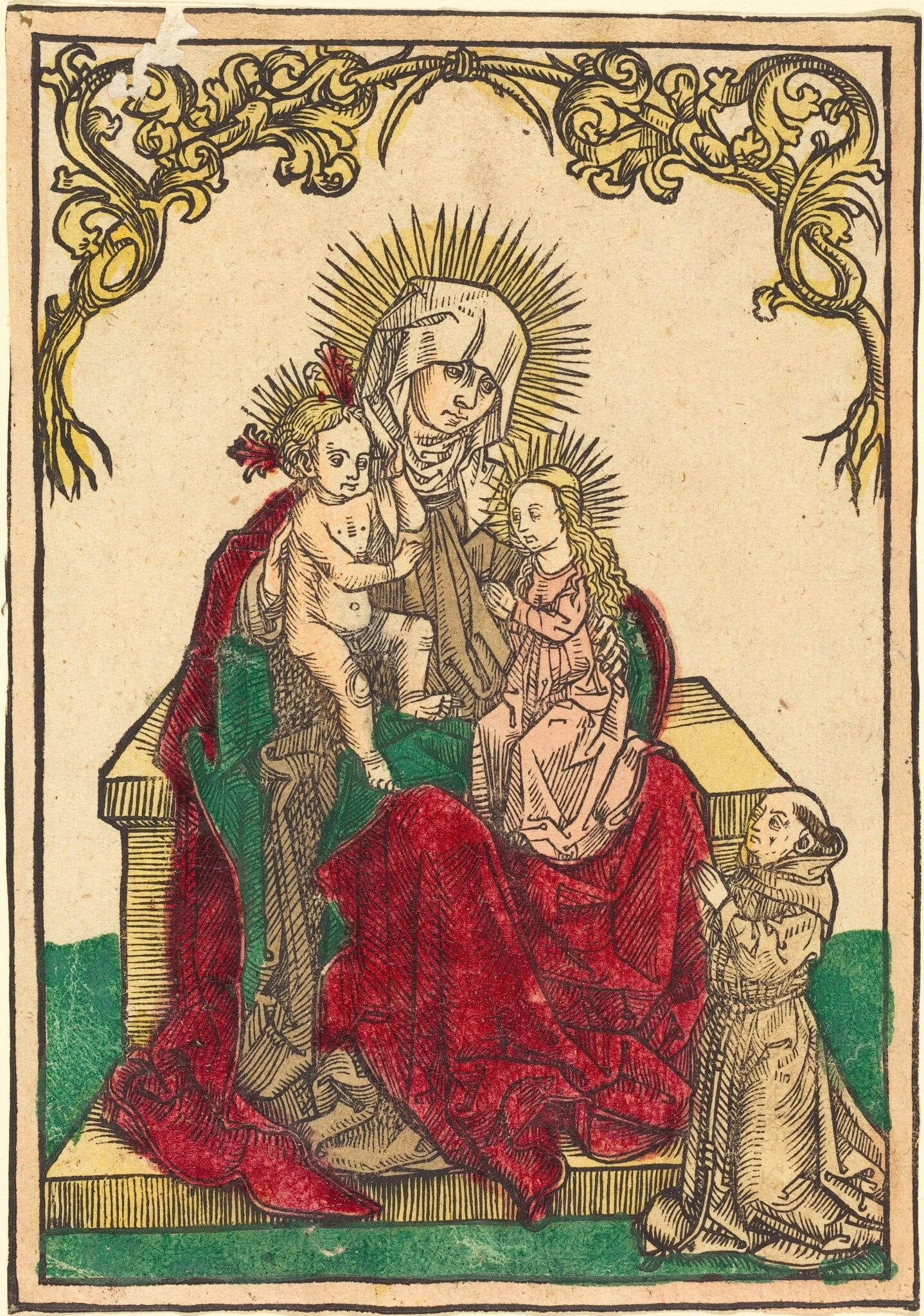Saint Anne, The Madonna and Child, and a Franciscan Monk, detail