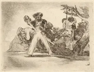 Fuerte cosa es! (That's Tough!), by Francisco de Goya, ink, 1815