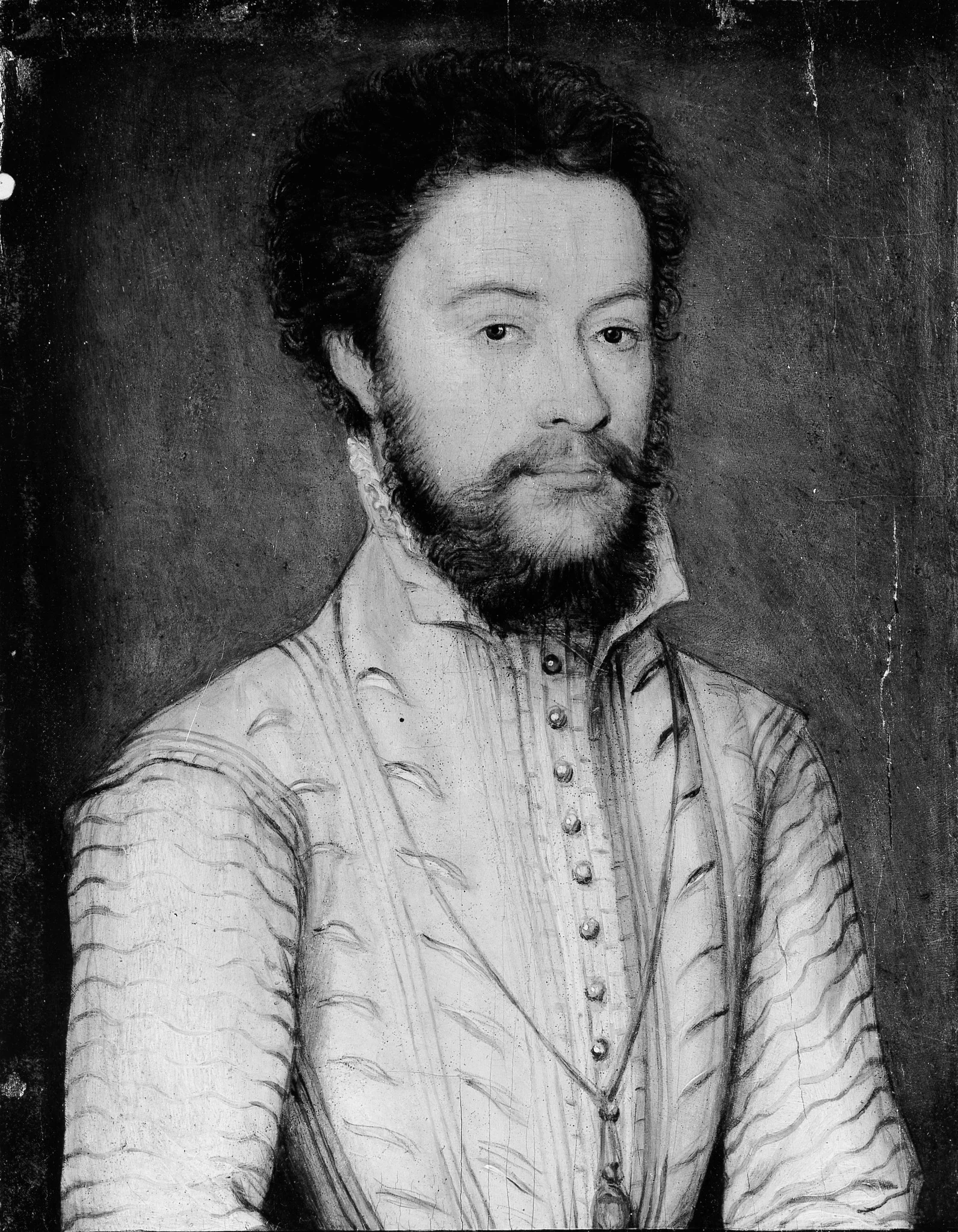 Portrait of a Bearded Man in White, detail