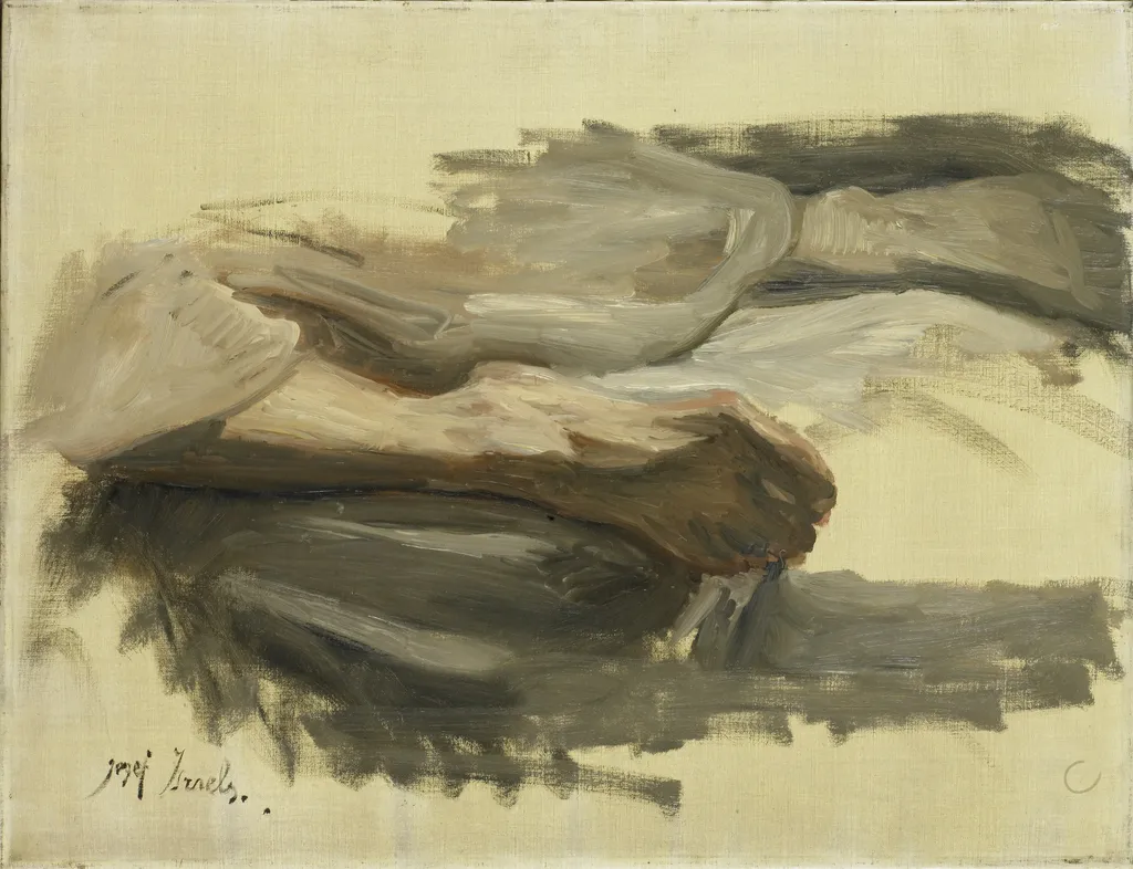 Saul's Legs, by Jozef Israëls, oil, 1900